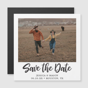 Convite Magnético Vintage Photo Wedding Save The Date Magnets