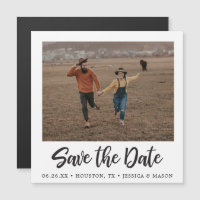 Vintage Photo Wedding Save The Date Magnets