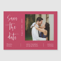 Viva Magenta Minimalista Salve o Magnet de Fotogra