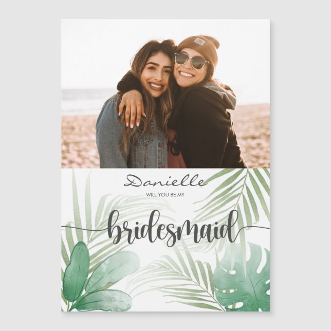 Convite Magnético Você Será Minha Proposta De Casamento De Bridesmai (Frente)