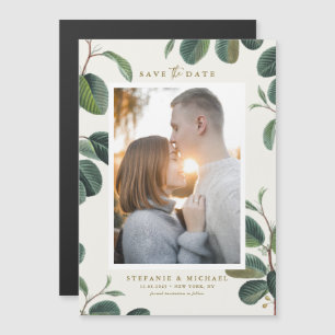 Convite Magnético Watercolor deixa foto botânica para salvar a data