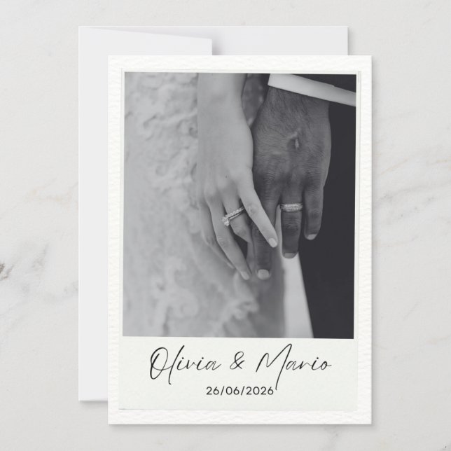 Convite Magnético wedding card (Frente)