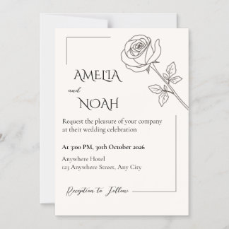 Convite Magnético Wedding Invitation | Elegant Typographic Design
