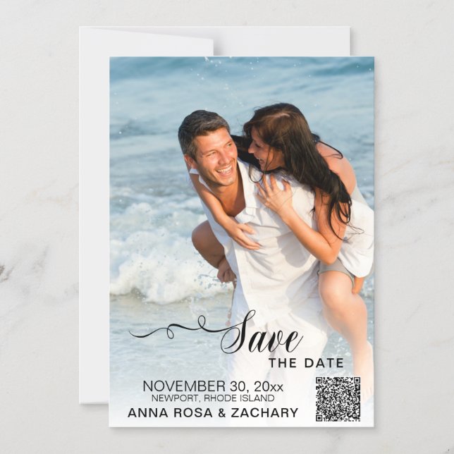 Convite Magnético *~* WEDDING SALVAR DATA - Site QR AR6 (Frente)