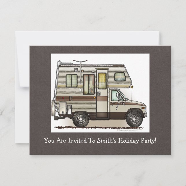 Convite Magnets RV Camper ClasseC (Frente)