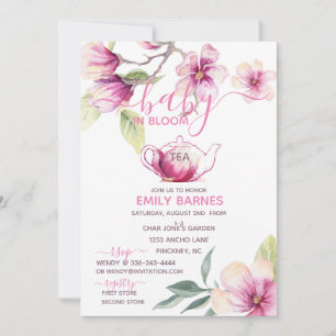 Convite Magnolia Baby in Bloom Tea Invitation