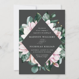 Convite Magnolia e Eucalyptus | Casamento De Frame Floral
