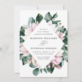 Convite Magnolia e Eucalyptus | Casamento De Frame Floral
