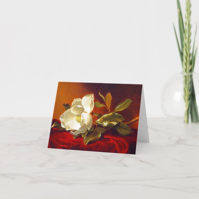 Convite Magnolia em Red Velvet Martin Johnson Heade (Frente)