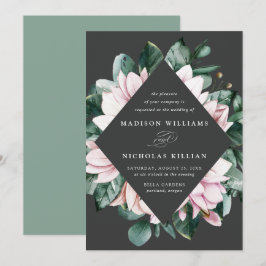Convite Magnólia & Eucalipto | Casamento de Moldura Floral