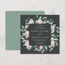 Convite Magnólia & Eucalipto | Casamento Quadrado