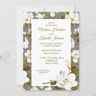 Convite Magnolia Floral Wedding