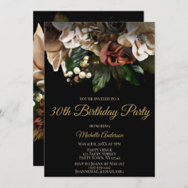 Convite Magnolia, Parabéns Dourado e Preto