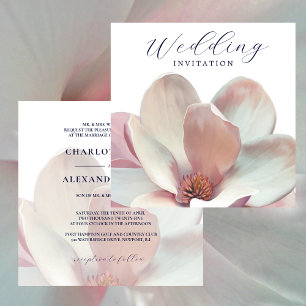 Convite Magnolia Pink e White Weds