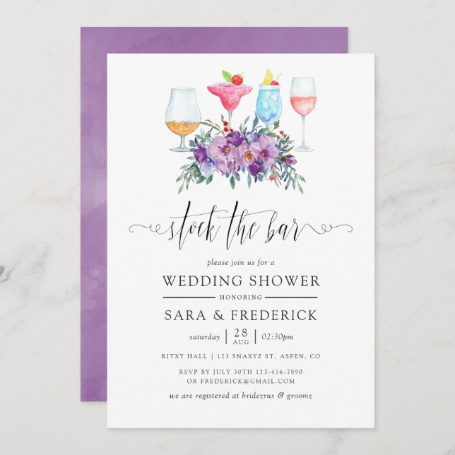 Convite Magnólia Roxa e Rosas estocam o Bar (Frente/Verso)