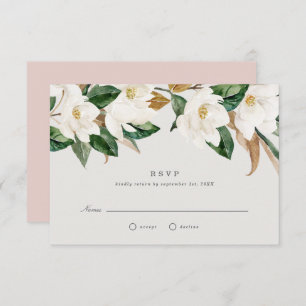 Convite Magnolia Wedding RSVP