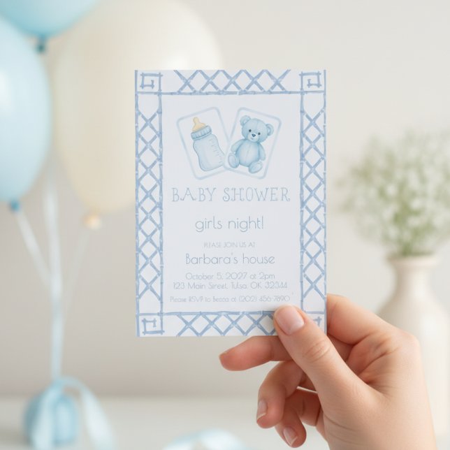 Convite mahjong party lover Green Dragon Bamboo (Criador carregado)