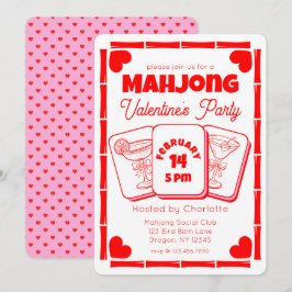 Convite Mahjong Valentine's Party Invitation
