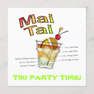 CONVITE MAI TAI COCKTAIL RECIPE ARTE