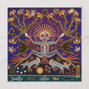 Convite Maia mexicana, deusa asteca, arte étnica e arte b