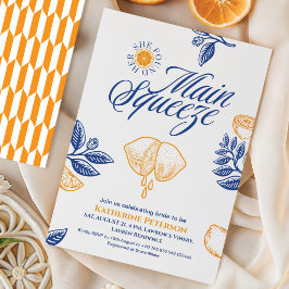 Convite Main Squeeze Citrus Bridal Shower Lemon Bright