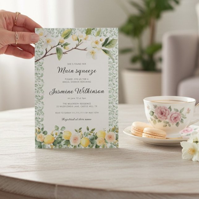 Convite Main Squeeze Citrus Floral Bridal Shower (Criador carregado)
