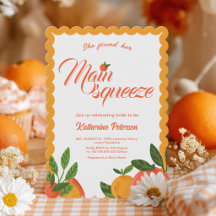 Main Squeeze orange Bridal Shower Bright