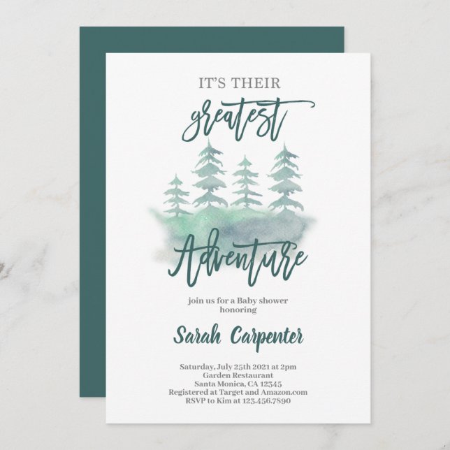 Convite Maior Chá de fraldas de risco (Frente/Verso)