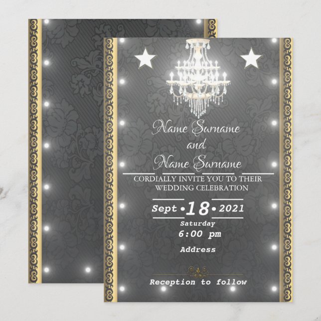 Convite Mais candelabro das luzes (Frente/Verso)