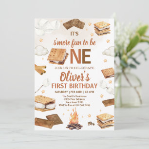 Convite Mais Diversão com S'mores no Aniversário do Fogão