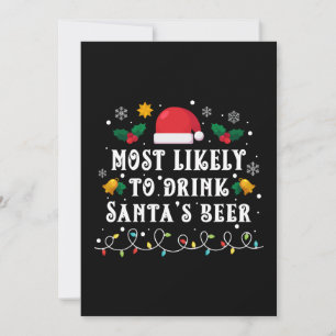 Convite Mais Propenso a Beber a Cerveja do Papai Noel