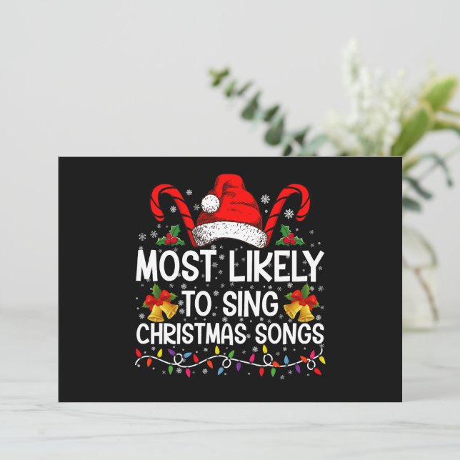 Convite Mais Propenso a Cantar Músicas de Natal (Em pé/Frente)