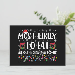 Convite Mais Propenso a Comer Todos os Biscoitos de Natal 