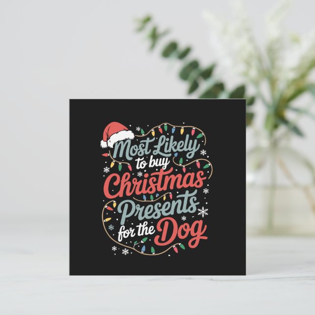 Convite Mais Propenso a Comprar Presentes de Natal para o  (Em pé/Frente)