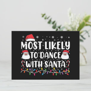 Convite Mais Propenso a Dançar Com o Natal Família Natal