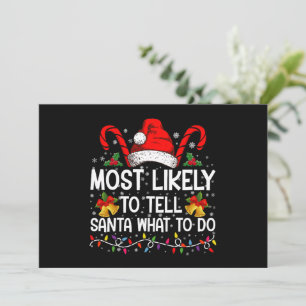 Convite Mais Propenso a Dizer a Papai Noel o Que Fazer Cor