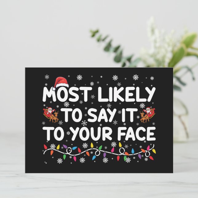 Convite Mais Propenso a Dizer Isso na Sua Cara Natal Diver (Em pé/Frente)