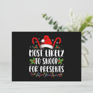 Convite Mais Propenso a Espionar Presentes de Natal da Fam
