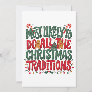 Convite Mais Propenso a Fazer Todas as Tradições de Natal
