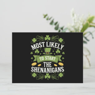 Convite Mais Propenso a Iniciar a Travessura St Patricks