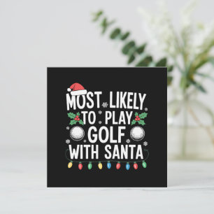 Convite Mais Propenso a Jogar Golfe com o Papai Noel Famíl