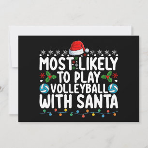 Convite Mais Propenso a Jogar Volei com Papai Noel Natal