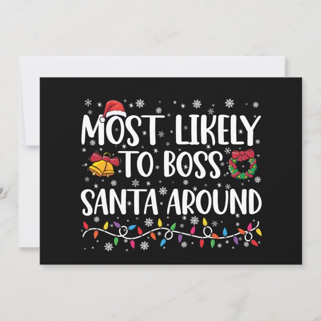 Convite Mais Propenso a Mandar no Papai Noel Funny Natal  (Frente)