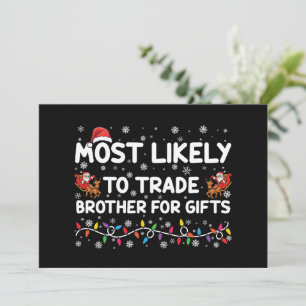 Convite Mais Propenso a Trocar Irmão por Presentes de Nata