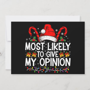 Convite Mais Provável De Dar Minha Opinião Engraçado Natal
