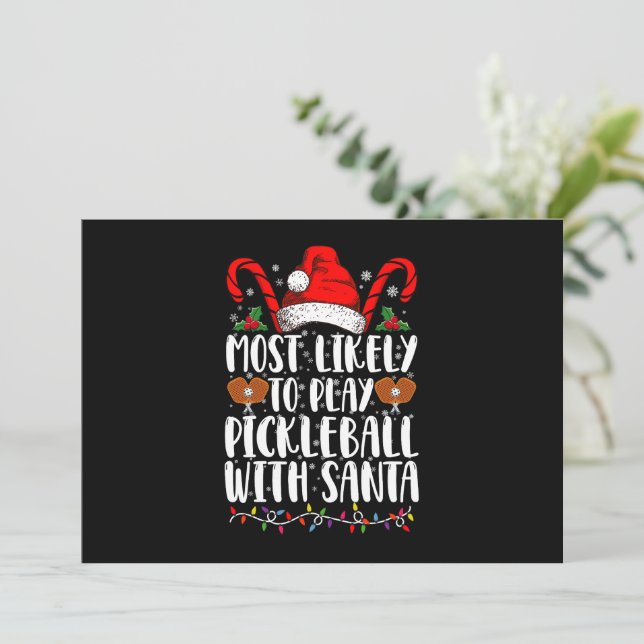 Convite Mais Provável De Jogar Pickleball Com a Família do (Em pé/Frente)