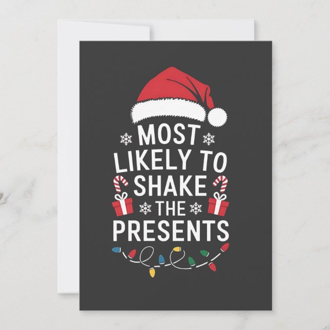 Convite Mais Provável De Sacudir Os Presentes De Natal   (Frente)
