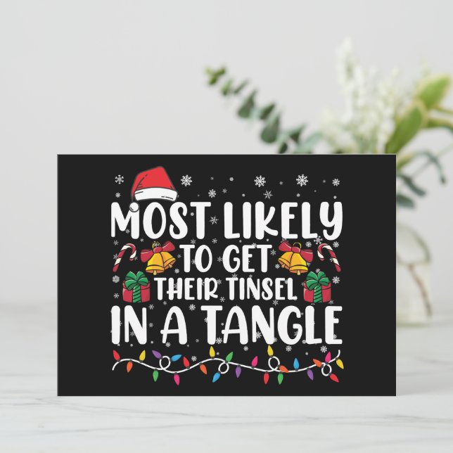 Convite Mais Provável De Ter Seu Tinsel Em Uma Confusão De (Em pé/Frente)