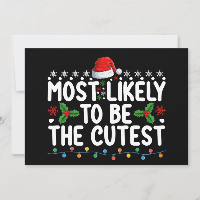 Convite Mais Provável É O Natal Mais Bastante Da Família H (Frente)