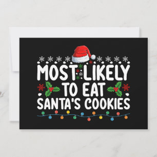 Convite Mais Provável Para Comer Cookies De Papai noel
